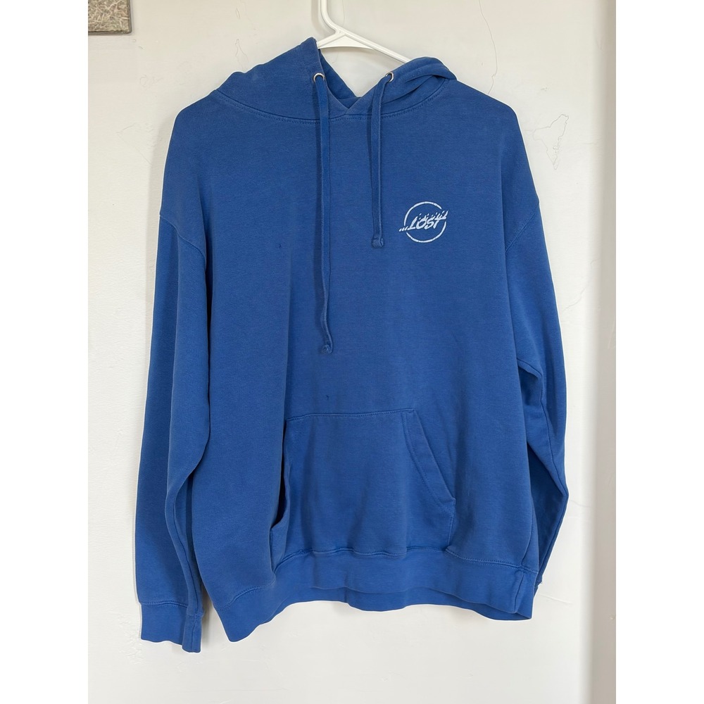 Lost Enterprises Surf Skate Hoodie Blue Graphic Pullover Mens Large CA#55400
